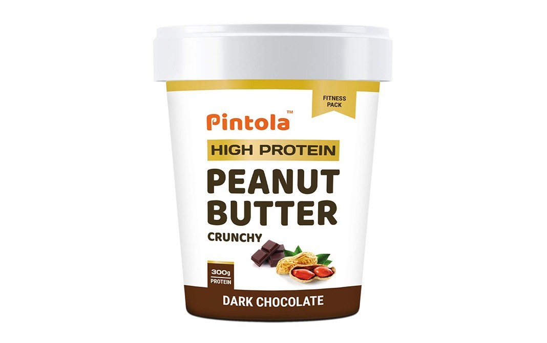 Pintola High Protein Peanut Butter Crunchy Dark Chocolate   Jar  1 kilogram